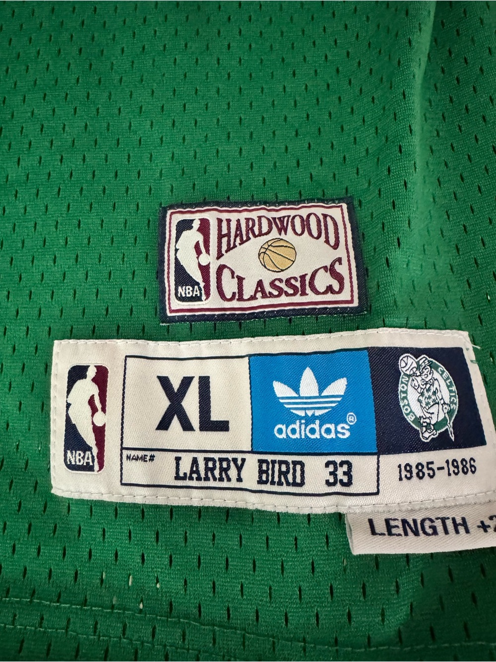 adidas Green Celtics Larry Bird Hardwood Classics Jersey. Xl swingman. Sewn. Men - Picture 3 of 4